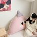 Cojín para la cabeza de cama de algodón coreano lavado, acolchado, con ojos grandes, forma irregular, almohada grande_voghion.com