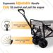 Collapsible Heavy Duty Beach Wagon Cart Outdoor Folding Utility Camping Garden Beach Cart With Universal Wheels Adjustable Handle Shopping_voghion.com