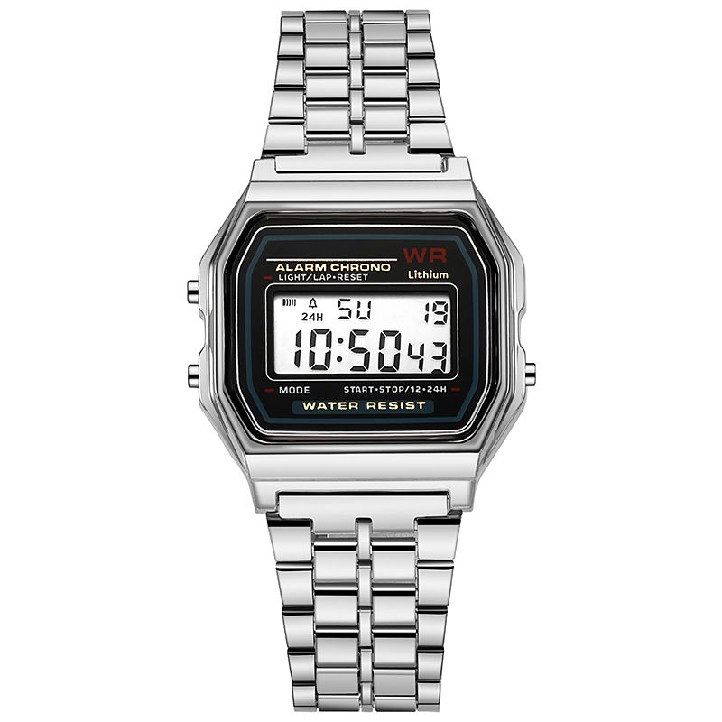 Women's Watches Led Electronic Watch Wr F91w Steel Belt Fashion Watches Multifunctional Student Table_voghion.com