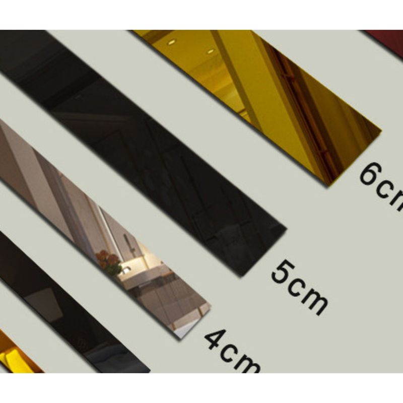 Acrylic mirror waistline bedroom living room three-dimensional wall sticker self-adhesive ceiling frame decorative strip_voghion.com
