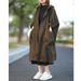 Women's Oversized Batwing Sleeve Long Trench Coat With Hood & Large Pockets – Casual Elegance For Spring & Fall_voghion.com