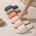 Japanese Style Open-Toe Four Seasons Soft Sole Non-Slip Silent Couple Indoor Wooden Floor Quiet Slippers_voghion.com