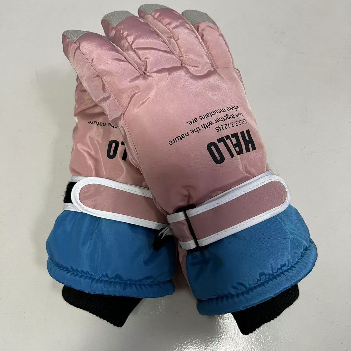 Dámské lyžařské rukavice na zimu, zesílený samet, větruodolné, protiskluzové, pro jízdu venku, pro jízdu na elektrickém kole, odolné proti dešti a..._voghion.com