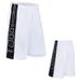 Elite dünne und lockere Fitness-Trainings-Basketballhose in Knielänge, weiße atmungsaktive Shorts, Herren-Shorts_voghion.com