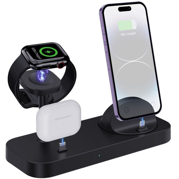 Multi functional three in one seat charger suitable for Apple, Samsung, mobile phones, earphones, watches, wireless_voghion.com