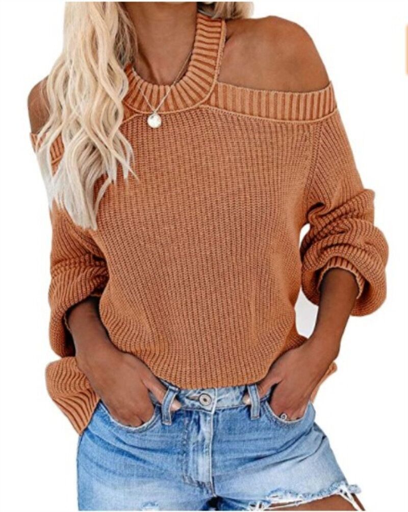 Frauen pendler OL große größe sexy liebsten einfarbig lose gestrickte pullover weibliche_voghion.com