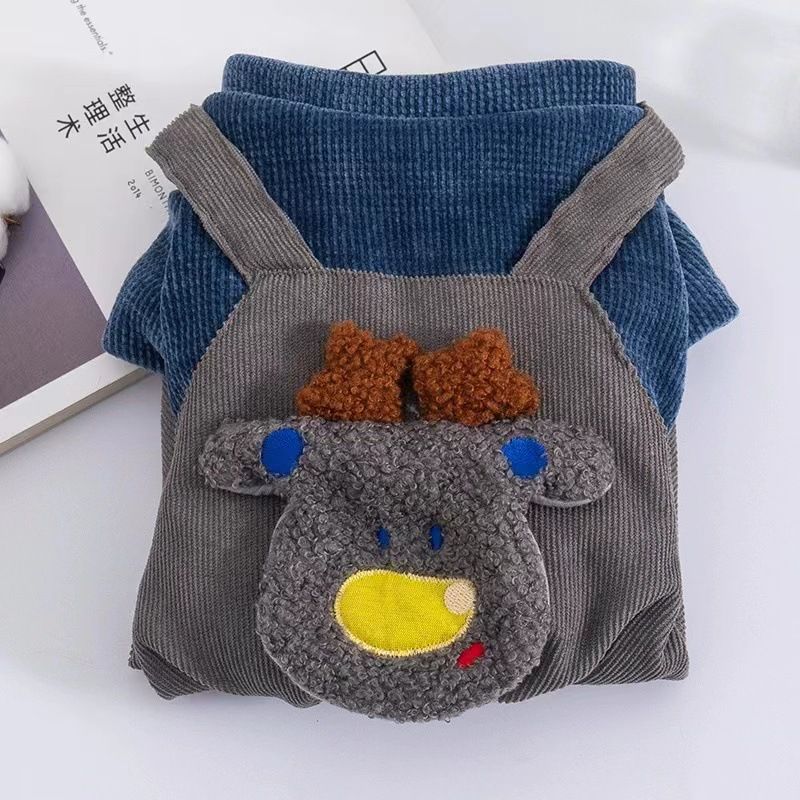 Haine pentru câini cu patru picioare, haine noi de iarnă calde și groase din bumbac, haine de toamnă și iarnă pentru câini mici, Teddy Bichon Pomeranian_voghion.com
