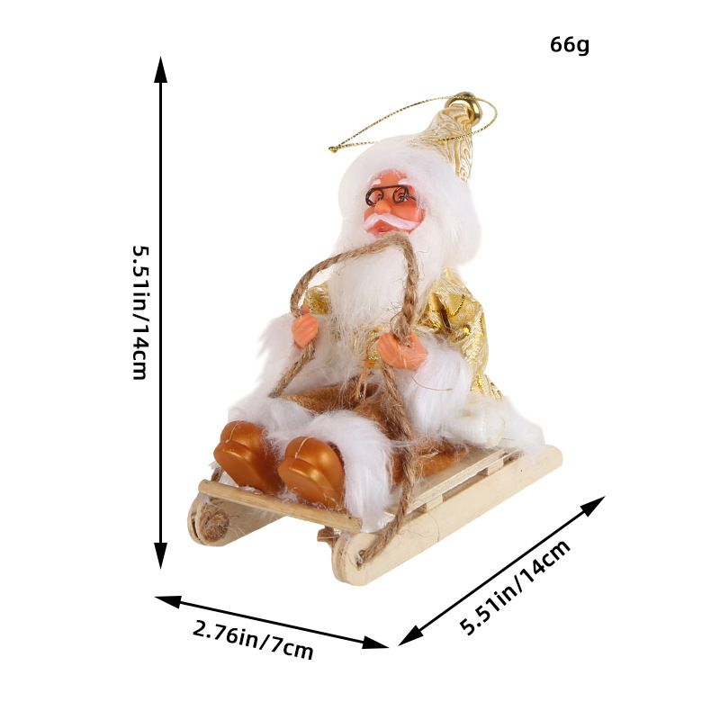 Noel Baba Bebek Süsü - 6 Benzersiz Şapka Stiliyle (Kırmızı Keçe, Ekose, Simli ve Daha Fazlası) Yumuşak Vinil Noel Ağacı Süsleri_voghion.com