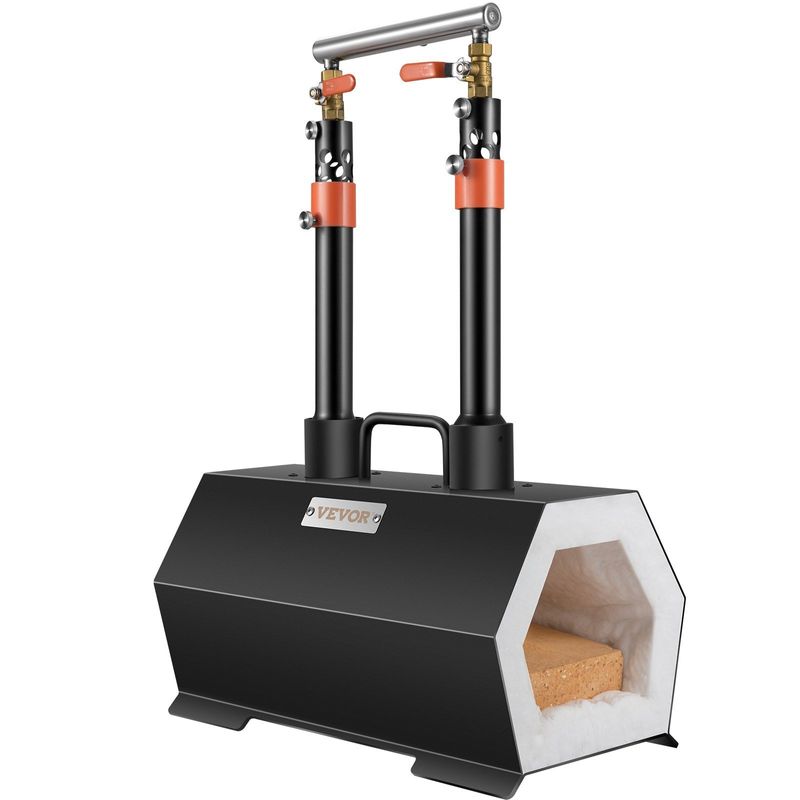 VEVOR Propane Forge Portable, Double Burner Tool and Knife Making, Large Capacity Blacksmith Farrier Forges, Mini Furnace Blacksmithing, Gas Forging T_voghion.com