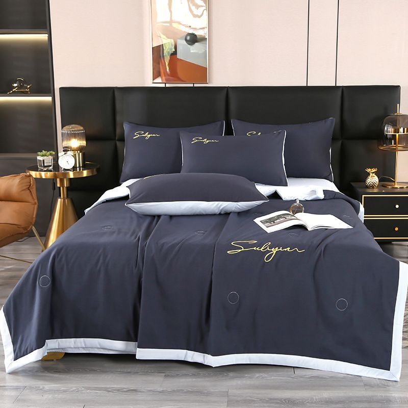 2023 new washed cotton four piece set 150x200 single summer quilt_voghion.com