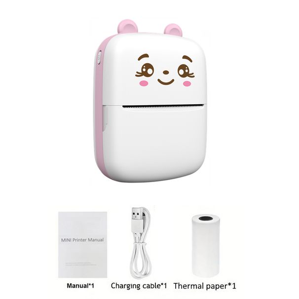 Mini-fotoskrivare, bärbar termisk skrivare för Android- eller IOS-app, bläckfri skrivare, present till barn, vänner, används i hemmet, kontoret, studier, arbetslista_voghion.com