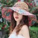 Versatile Women's Straw Protection Beach Wide Brim Korean Style Vacation Travel Sun Anti-Sun Hat_voghion.com