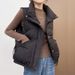 Leichte Daunenweste für Damen, kurze ärmellose Pufferjacke, modischer Steppmantel für Herbst und Winter, locker sitzendes, lässiges Lagenteil_voghion.com