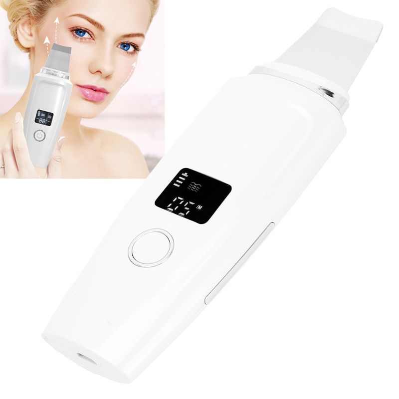 Ultrasonic Facial Skin Scrubber Blackhead Removal Face Cleaning Spatula Hous XAT_voghion.com