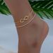 Square Chain Figure-8 Light Luxury Niche Design Minimalist Style High-End Anklet_voghion.com