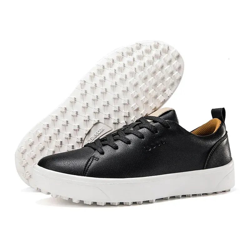 Professionelle Golfschuhe Herren Damen Outdoor Leder Sneakers für männliche und weibliche Golfer Schwarz Braun Mode Weich 241213_voghion.com