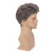 Synthetic Clip-in New Wigs Men's Gray Mixed Short Wigs Fluffy Natural Fashion Chemical Fiber Wigs_voghion.com