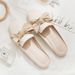 43 Size Lazy Pearl Headed Half With Flat Bottom And Fashionable Leisure Bow Wearing Outskirts, Cool Slippers For Women_voghion.com