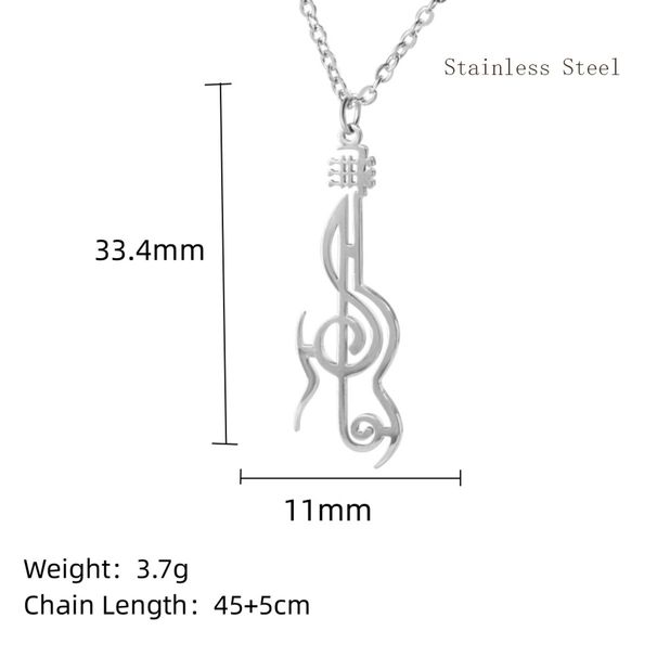 Kadın Kolyeleri Yaratıcı Müzik Serisi Müzik Aletleri Film Kamera Gitar Piyano Keman Teller Nota Kolye Klavikula Kolye_voghion.com