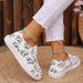 Cross-Border Plus Size 2024 Spring Autumn European And American Foreign Trade Round Toe Lace-Up Canvas Casual_voghion.com