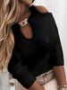 Women Sweater Pullover Casual Off Shoulder Fashion Knitwear Autumn Winter_voghion.com