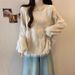 High-end Soft Round Neck Tassel Sweater For Women, Unique Design, Autumn And Winter Outerwear, Short Knitted Top_voghion.com