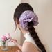 Pacco di capelli viola dolce doppio pizzo per ragazze stile coreano, elastico per capelli con corda_voghion.com