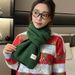 Sciarpa rossa per donna, stile coreano, versatile, per studenti, invernale, calda, tinta unita, scaldacollo lavorato a maglia spesso_voghion.com