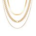 European And American Figaro Chain Ins Jewelry Exaggerated Gold Double-layer Snake Bone Personality Versatile Multi-layer Collarbone Necklace_voghion.com