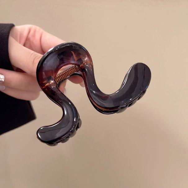 Lazy Advanced Sense Wavy Grab Clip Haarnadel Damen Hinterkopf Weniger Haarvolumen Half Tie Shark Clip Haarnadel Kopfschmuck_voghion.com