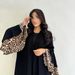 Damenbekleidung Leopardenkleid Robe Langer Rock Naher Osten Muslim Strickjacke_voghion.com
