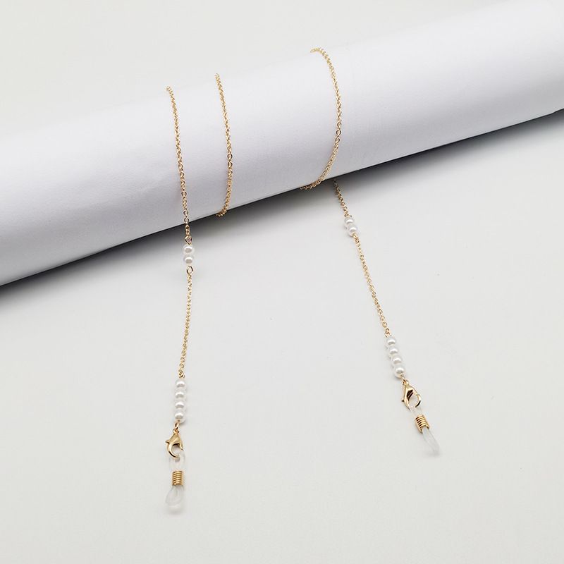 Nek Hangende Bril Anti-Lost Lanyard Parel Kristal Kralen Ketting Elegante Maskerketting_voghion.com