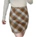Temperamento: Gonna corta a trapezio snellente in vita alta in lana a quadri rossi per le donne in autunno e inverno 2024_voghion.com