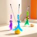 Sunflower Toy Feather Fairy Wand With Bell Durable Chewable Self-Entertainment Cat Teaser_voghion.com