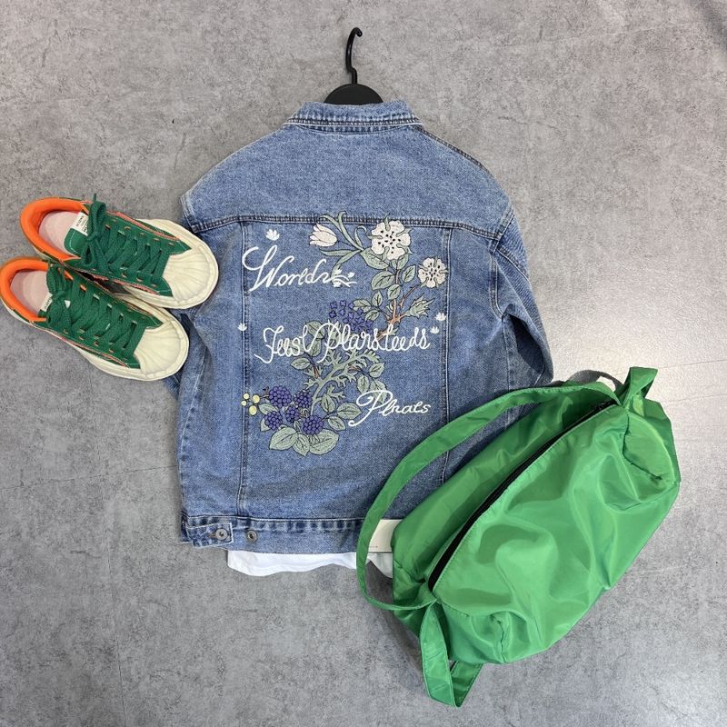 Men's Clothing Men's Spring and Autumn New Denim Jacket Fashion Oiran Embroidery Couple Denim Jacket Men's Trend_voghion.com