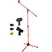 5 Core Tripod Mic Stand Floor Adjustable 18 To 72 Inches Sturdy Boom Arm Holder Microphone Stands Pedestal Para Microfono For Singing MS 080 RED_voghion.com