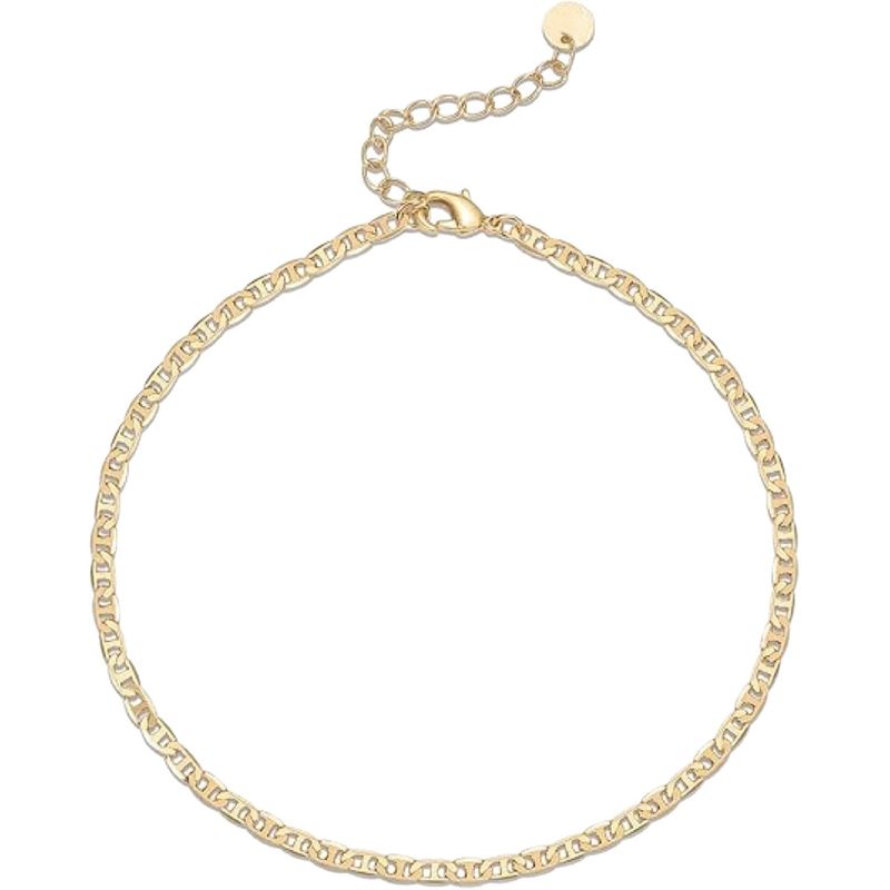 Hot Selling Gold Japanese Chain Anklet For Women Simple Geometric Gift_voghion.com