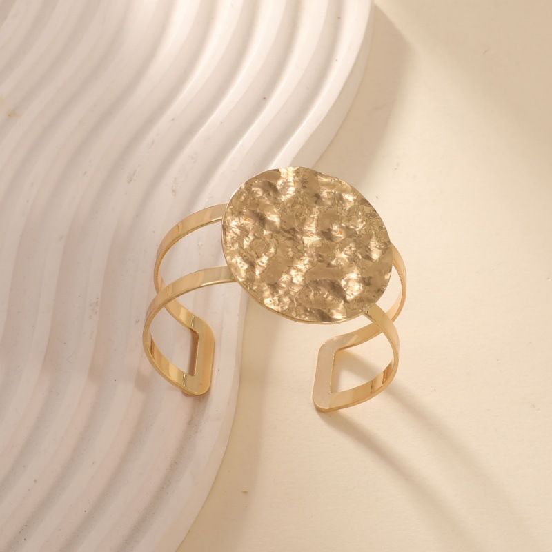 Fashionable Jewelry Design Exaggerated Metal Texture Hollow Bowknot Women's Arm Bracelet Bangle_voghion.com
