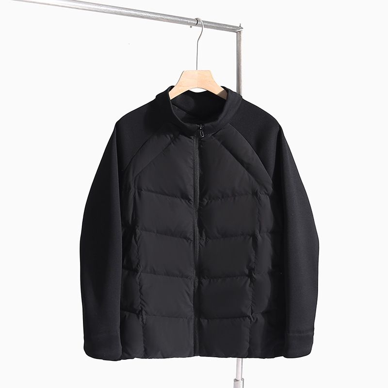 Casual Men's Warm Stand Collar Short Jacket White Duck Down 2025 Autumn Winter New Style_voghion.com