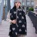 Original design senior love print ladies mid-length warm autumn and winter scarf Commuter scarf_voghion.com
