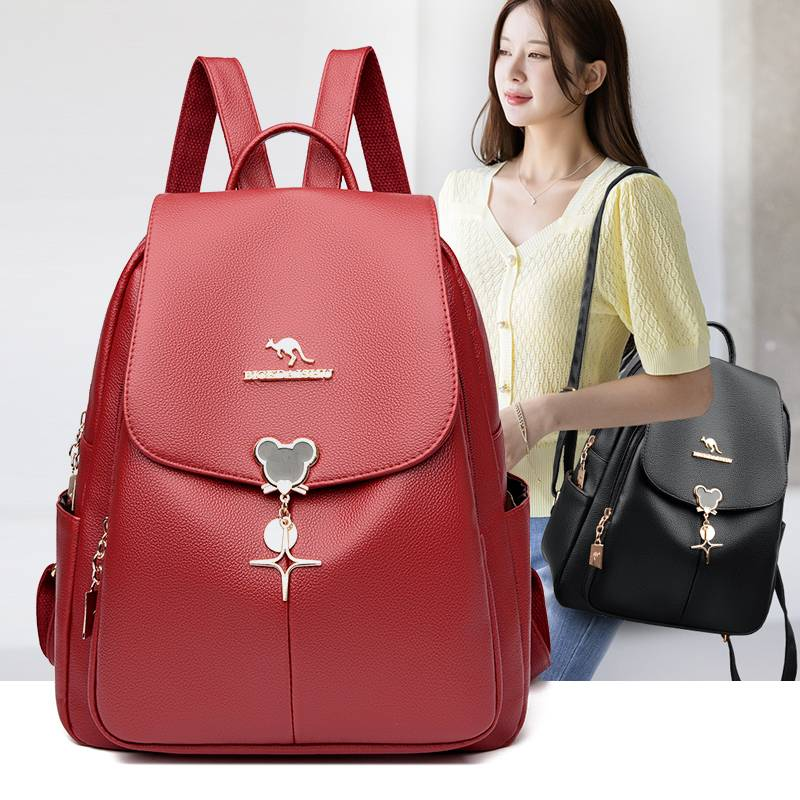 Kangaroo Bag 2024 New Fashion Casual Versatile Simple and Trendy Solid Color Backpack_voghion.com