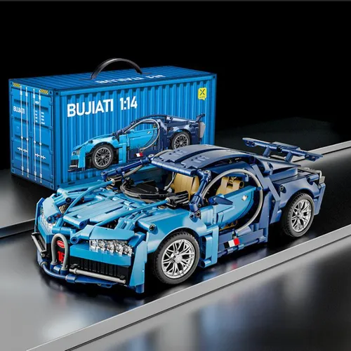 Klocki kompatybilne z Lego samochód sportowy puzzle montaż model klocki zdalnie sterowane super samochód chłopiec zabawka mechaniczny samochód wyścigowy_voghion.com