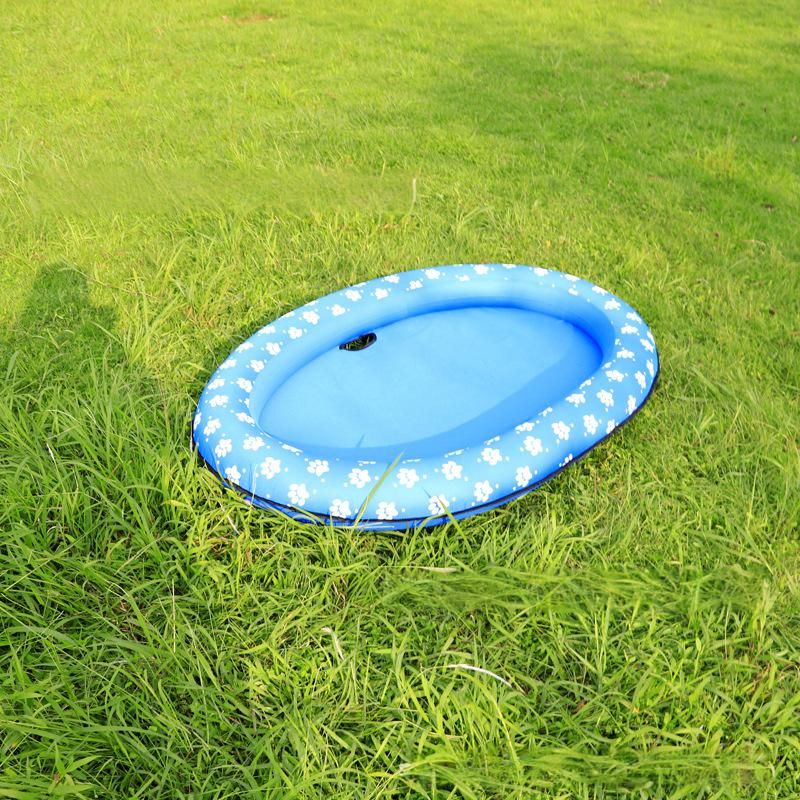 Opblosbar Hondsschwämmbecken PVC Hausdéierpool-Lounge mat Sécherheetsseel Summer Waasserbett fir Hënn a Kazen Schwemmend Hausdéierbett fir Séistrand am Gaart_voghion.com