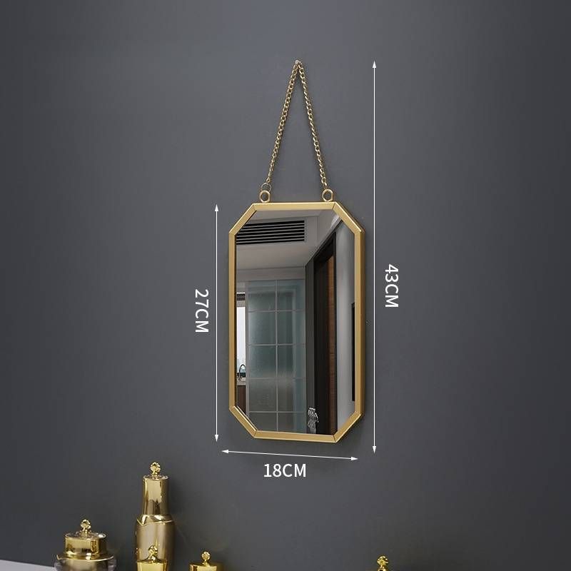 Modern Nordic Style Square Wall Mirror For Bathroom, Vanity, Dorm - Rustproof Metal Frame, Shatter-Resistant Aluminum Glass - Space-Saving Home Decor_voghion.com