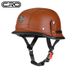 German Cruise Retro Half Helmet Men's Motorcycle Helmet Motorcycle Scoop Helmet PU Leather Soldier Helmet Leather Helmet_voghion.com