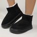 Herfst en winter heren en dames casual comfortabele dikke bodem verhoogde verhoging effen kleur ronde kop modieuze mini sneeuwlaarzen korte laarzen_voghion.com