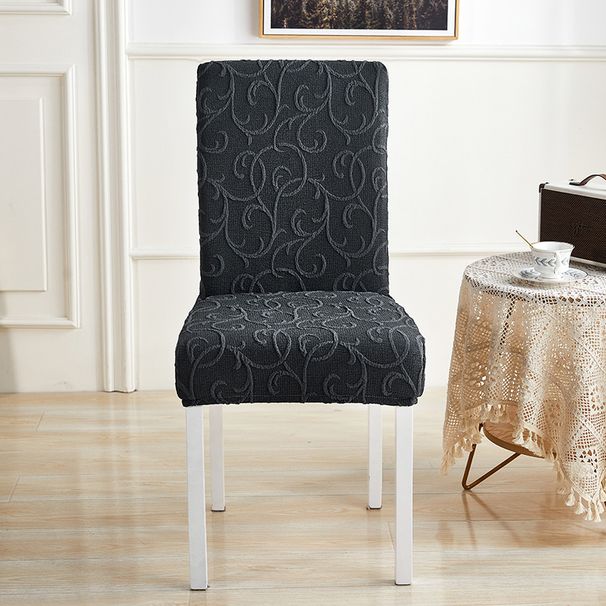 Source factory embossed three-dimensional jacquard half-cover universal chair cover restaurant banquet office armless chair cover_voghion.com