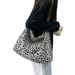 Fashionable Corduroy Leopard Print Crossbody Large Capacity Shoulder Shopping Student Canvas Bag For Women_voghion.com