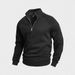 Herren Reißverschluss Stehkragen Fleece Sweatshirt Herbst Winter Warm Lose Einfarbig Outdoor Freizeitjacke_voghion.com