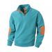 Men's Clothing Men's Stand Collar Color-Block Sweatshirt – Slim-Fit Contrast Panel Pullover For Modern Minimalist Style_voghion.com